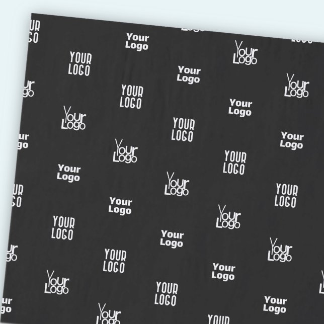 Your Logo | 3 Logo Pattern Design Editable Black Tissue Paper (Creator Uploaded)