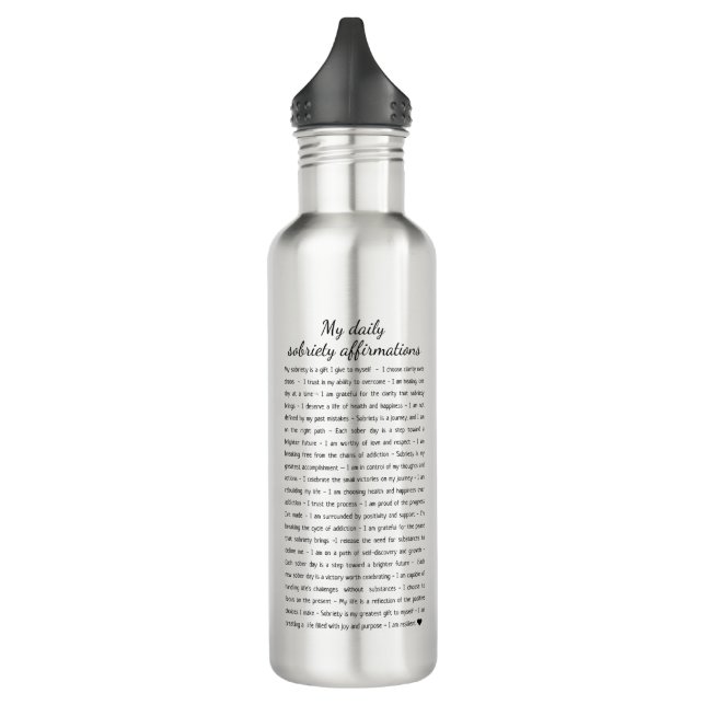 Your Logo Addiction Recovery Center Merchandise Stainless Steel Water Bottle (Left)