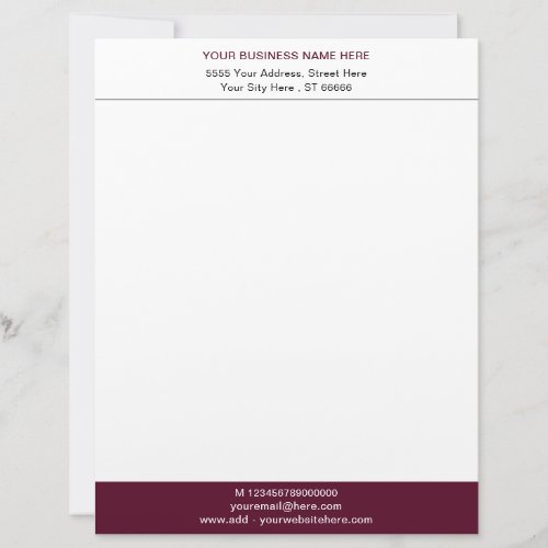 Your Logo Address Company Letterhead Choose Colors