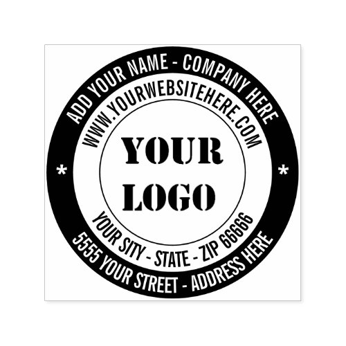 Your Logo Address Name Website _ Special Design Self_inking Stamp