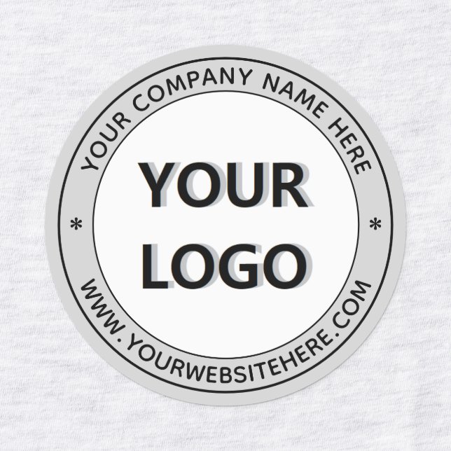Your Logo and Custom Text Branded Labels Example (Design 1)