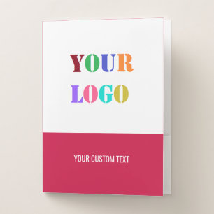 Your Logo and Custom Text Business Pocket Folder