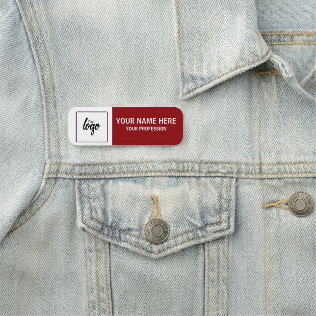 Your Logo and Name Personalized Employee Tag (In Situ)