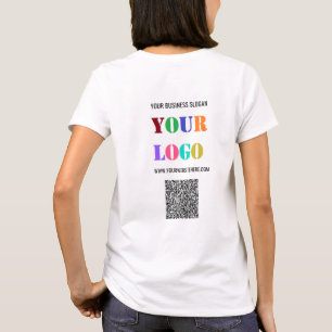Your Logo and QR Code Business T-Shirt Example