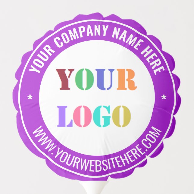 Your Logo and QR Code Promotional Balloon Example (Back)