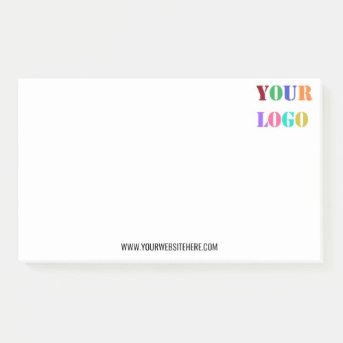 Your Logo and Text Business Sticky Notes