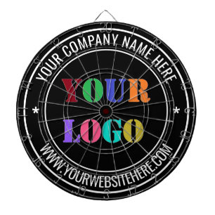 Your Logo and Text Dartboard template Custom Color