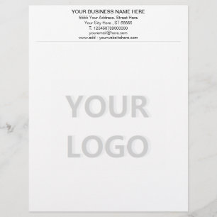 Your Logo and Text Info Branded Letterhead Example