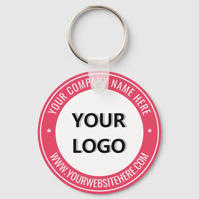 Your Logo and Text Keychain Promotional Company (Front)