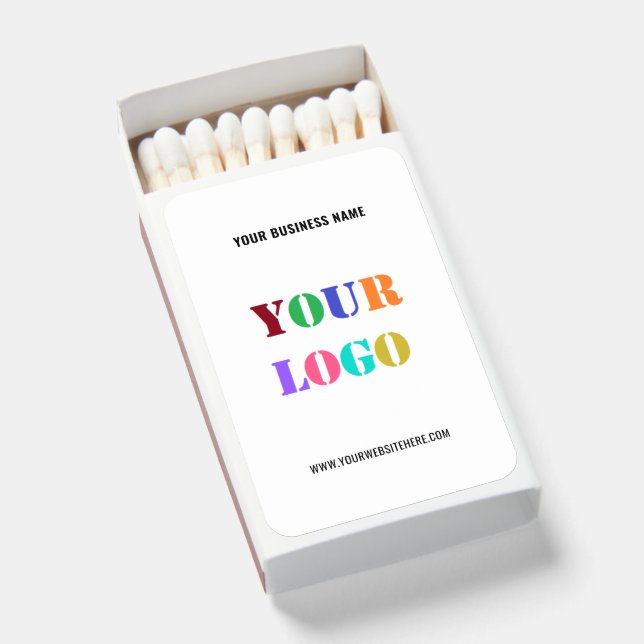 Your Logo and Text Promotional Business Matchboxes (Front Open)