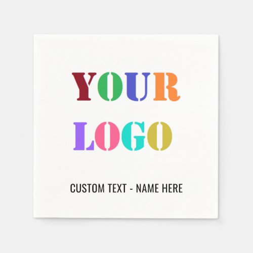 Your Logo and Text Promotional Napkins Personalize