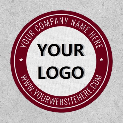 Your Logo and Text Promotional Patch Choose Colors