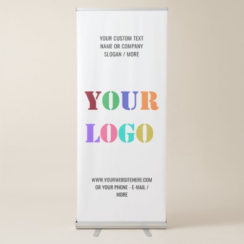 Your Logo and Text Retractable Banner Promotional
