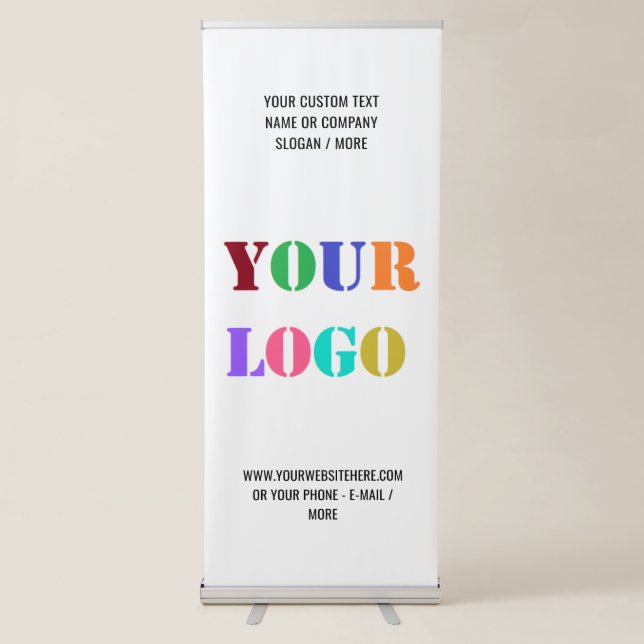 Your Logo and Text Retractable Banner Promotional (Front)