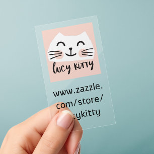 your logo and website clear business cards