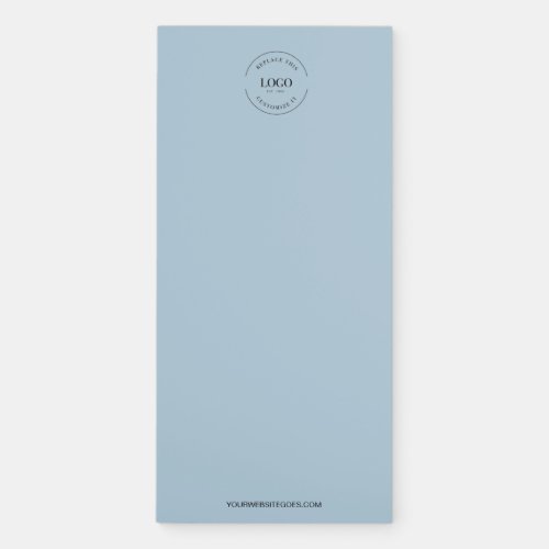 Your Logo and website Promotional Business Blue Magnetic Notepad
