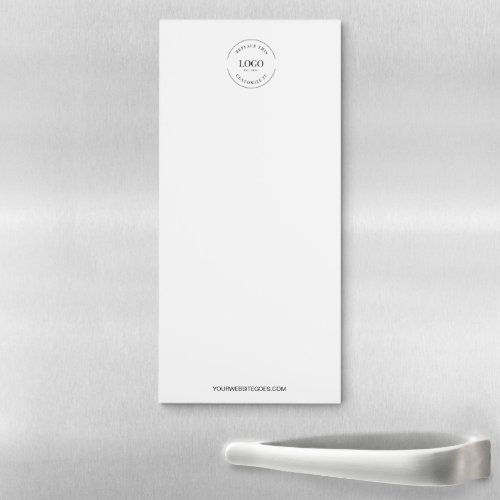 Your Logo and website Promotional Business Simple  Magnetic Notepad
