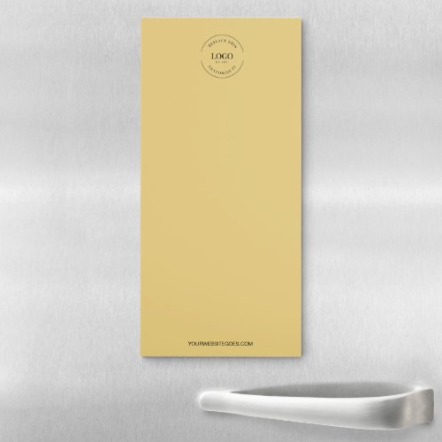 Your Logo and website Promotional Business Yellow Magnetic Notepad