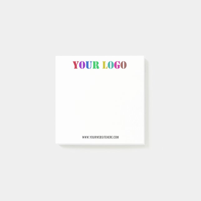 Your Logo and Website Promotional Company Post-it Notes (Front)