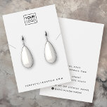 Your logo any color necklace earring display cards<br><div class="desc">White or custom color earring  and necklace product display card with custom logo template and social media icons.</div>