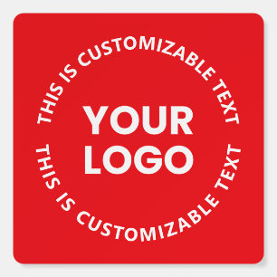 Your Logo/Any Uploaded Image & Circular Text   Red Foam Board