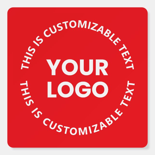 Your Logo/Any Uploaded Image & Circular Text | Red Foam Board (Front)