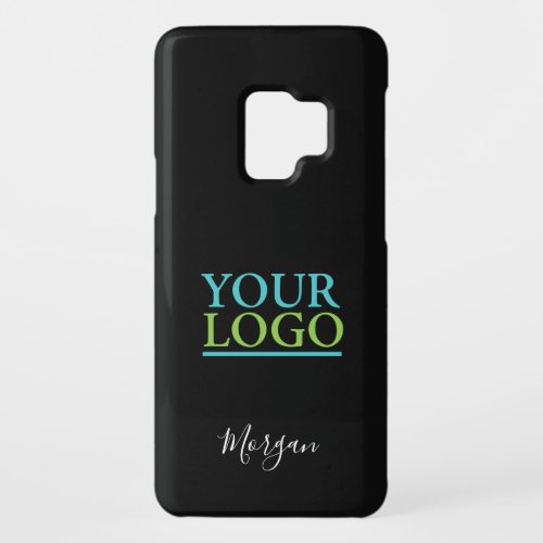 Your LogoArtPhoto DIY Name White Script Black Case_Mate Samsung Galaxy S9 Case