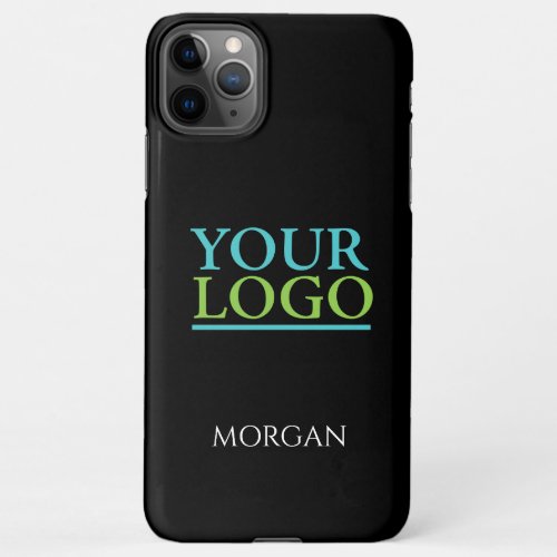 Your LogoArtPhoto DIY White Name on Black iPhone 11Pro Max Case