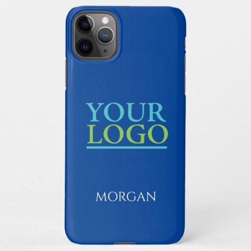 Your LogoArtPhoto DIY White Name on Deep Blue iPhone 11Pro Max Case