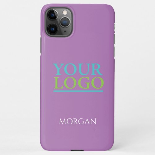 Your LogoArtPhoto DIY White Name on Lavender iPhone 11Pro Max Case