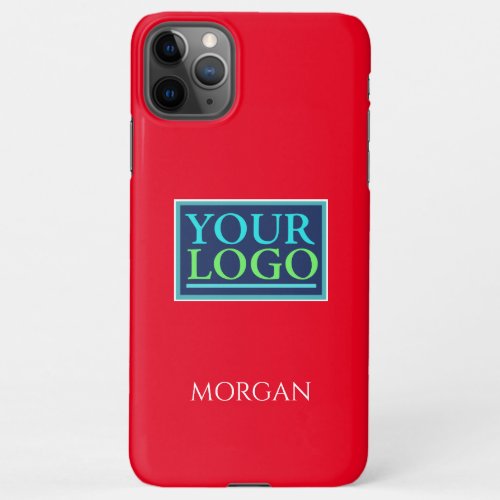 Your LogoArtPhoto DIY White Name on Red iPhone 11Pro Max Case