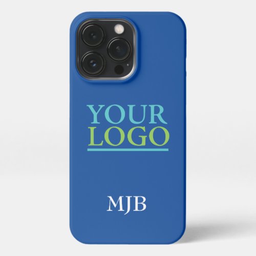 Your LogoArtPhoto Monogram Deep Blue iPhone 13 Pro Case