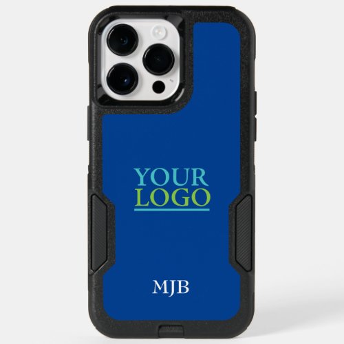 Your LogoArtPhoto Monogram Deep Blue OtterBox iPhone 14 Pro Max Case