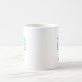 Your Logo/Art/Photo, Name Black Script, White Coffee Mug (Center)