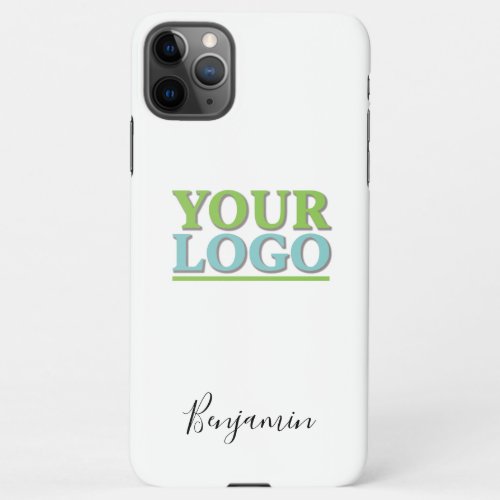 Your LogoArtPhoto Name Black Script White iPhone 11Pro Max Case