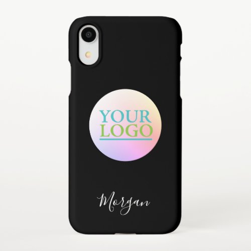 Your LogoArtPhoto Name Colorful Circle Black iPhone XR Case