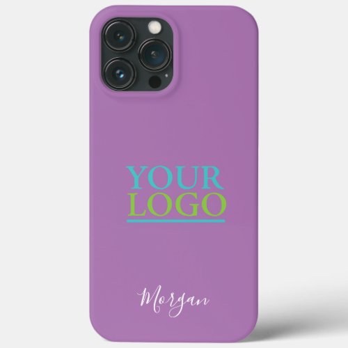 Your LogoArtPhoto White Script Name Lavender iPhone 13 Pro Max Case