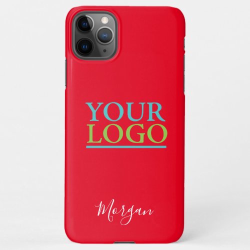 Your LogoArtPhoto White Script Name Red iPhone 11Pro Max Case