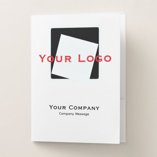 Your Logo Asymmetric Squares  Pocket Folder