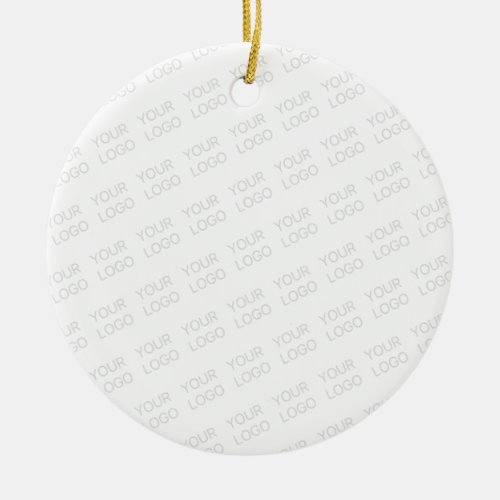Your Logo Automatically Lightened  Repeating Ceramic Ornament