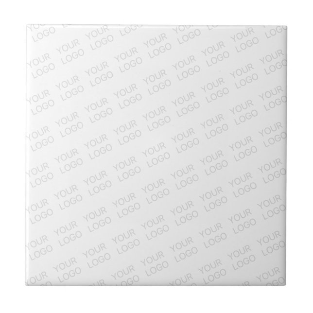 Your Logo Automatically Lightened & Repeating Ceramic Tile (Front)