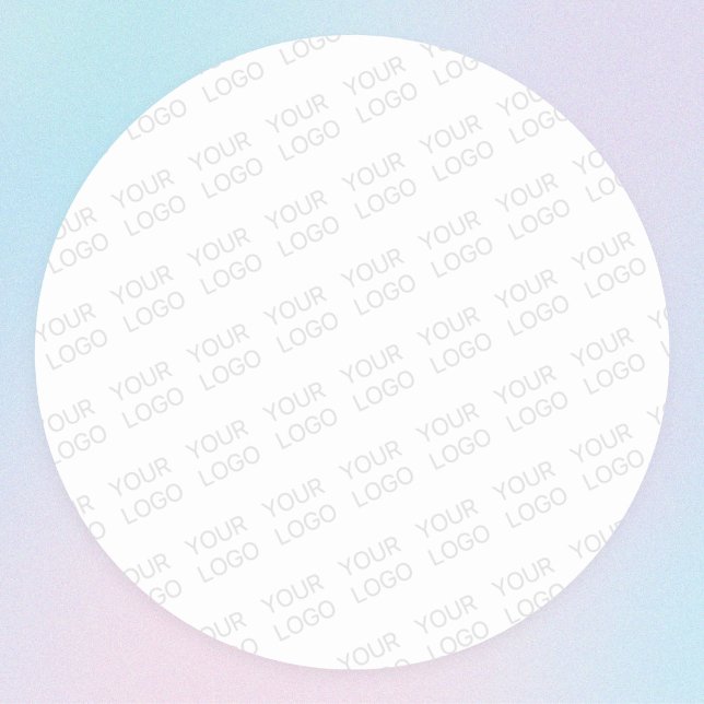 Your Logo Automatically Lightened & Repeating Classic Round Sticker (Creator Uploaded)