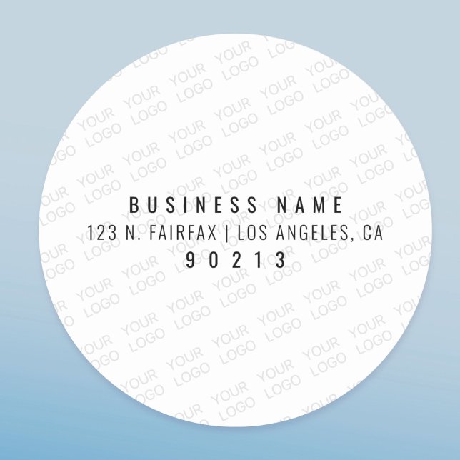 Your Logo Automatically Lightened & Repeating Classic Round Sticker (Creator Uploaded)