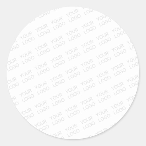 Your Logo Automatically Lightened  Repeating Classic Round Sticker