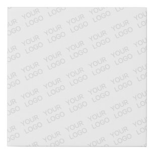Your Logo Automatically Lightened & Repeating Faux Canvas Print