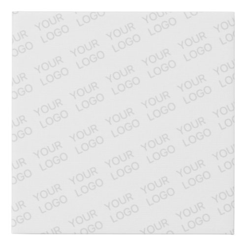 Your Logo Automatically Lightened  Repeating Faux Canvas Print