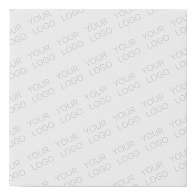 Your Logo Automatically Lightened & Repeating Faux Canvas Print (Front)
