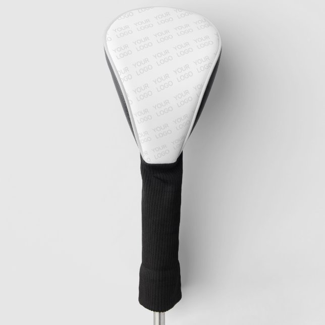 Your Logo Automatically Lightened & Repeating Golf Head Cover (Front)