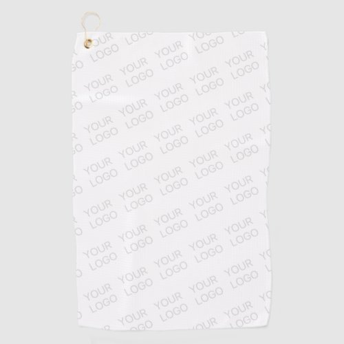 Your Logo Automatically Lightened  Repeating Golf Towel