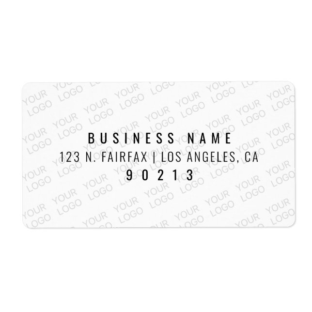 Your Logo Automatically Lightened & Repeating Label (Front)